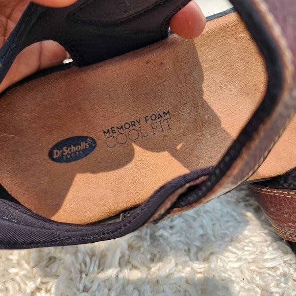 Dr. Scholls Sandals \'Gus\' Memory Foam Cool Fit Brown Pebbled Leather Men\'s Sz 11 main image 10